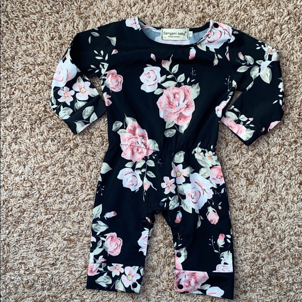 6 month baby girl floral jumpsuit.